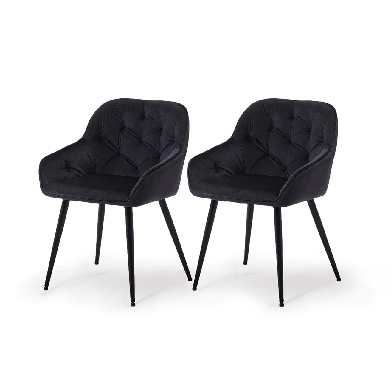 Fauteuil salle à manger Keaton [Lot de 2] [Velours]