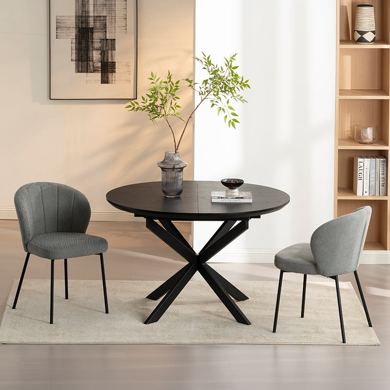 Table de salle à manger ronde extensible Beverly [120-160cm]