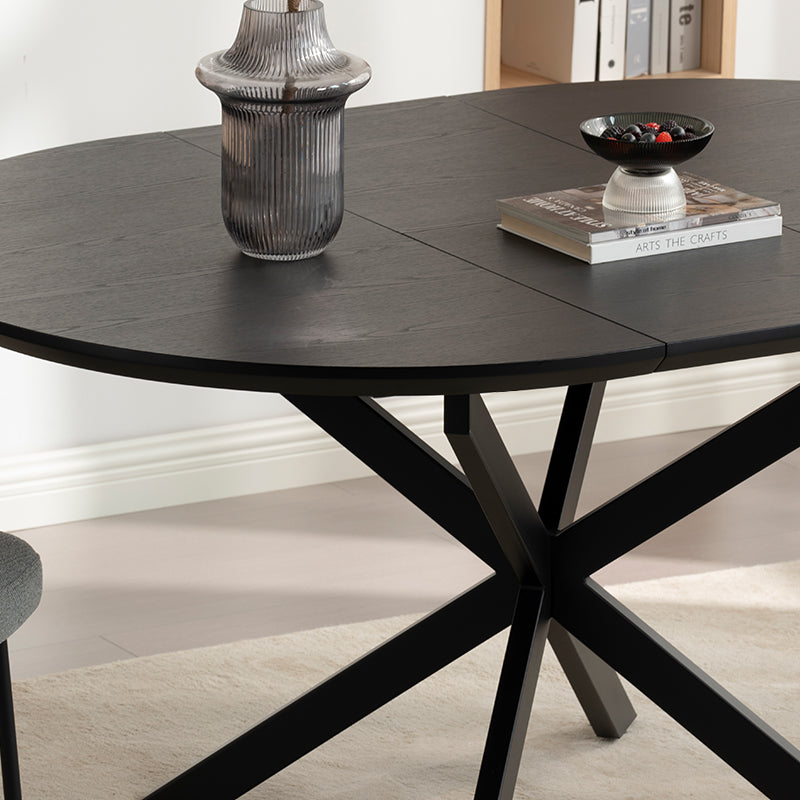 Table de salle à manger ronde extensible Beverly [120-160cm]