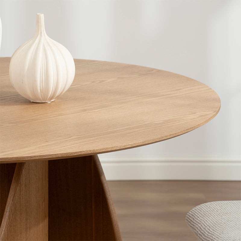 Table de salle à manger ronde Gemma [Noir & Bois] [120 cm]