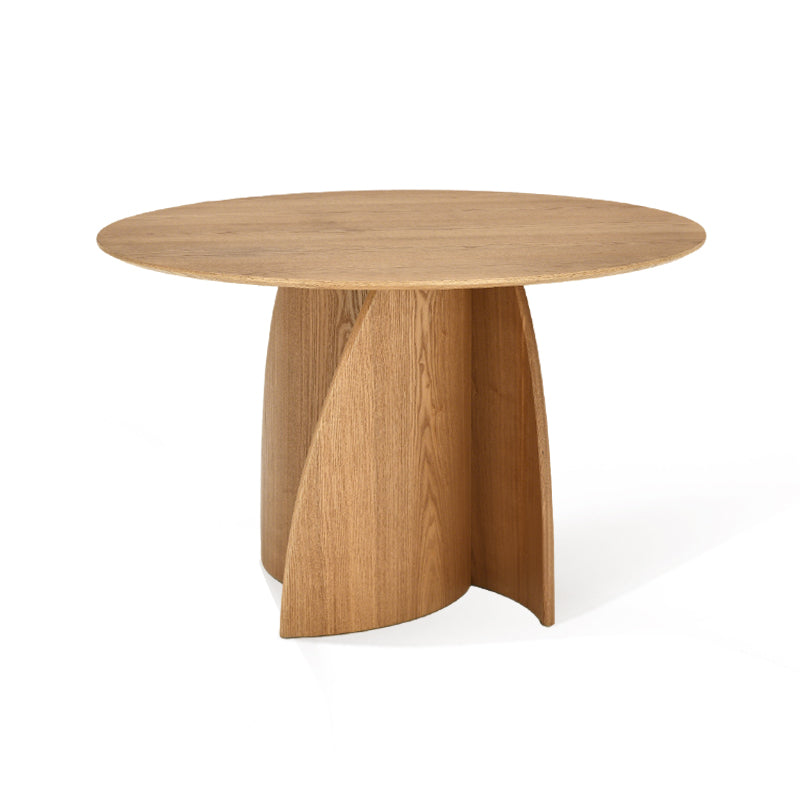 Table de salle à manger ronde Gemma [Noir & Bois] [120 cm]