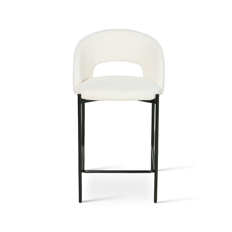 Tabouret de Bar Esme [Lot de 2] [Tissu Bouclette] [65 cm]