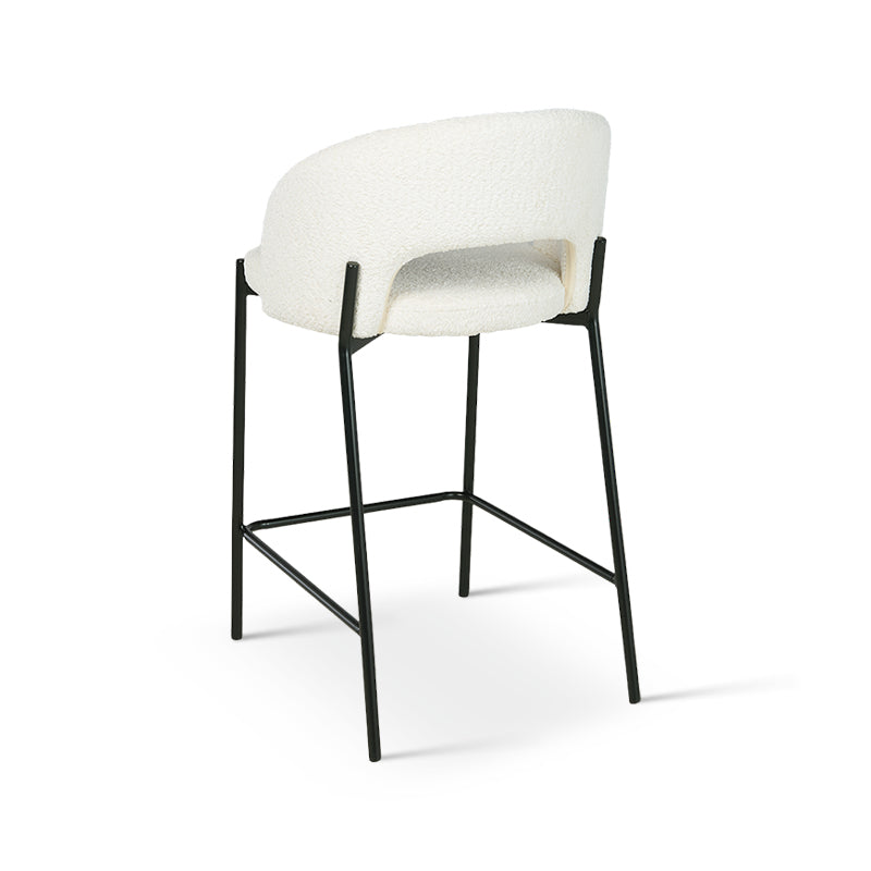 Tabouret de Bar Esme [Lot de 2] [Tissu Bouclette] [65 cm]