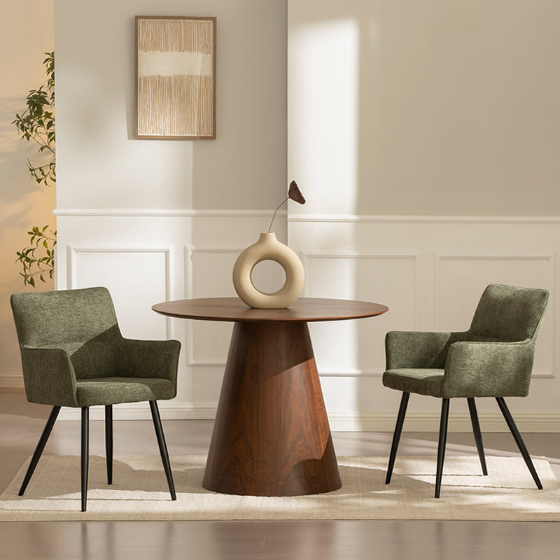 Fauteuil salle à manger Kaya [Lot de 2] [Tissu effet lin]