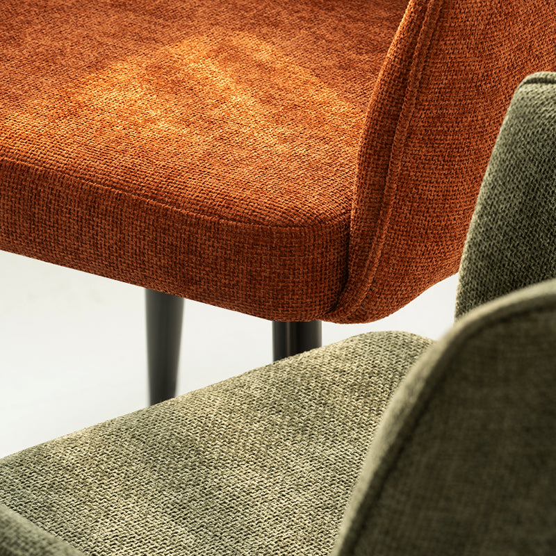 Fauteuil salle à manger Kaya [Lot de 2] [Tissu effet lin]