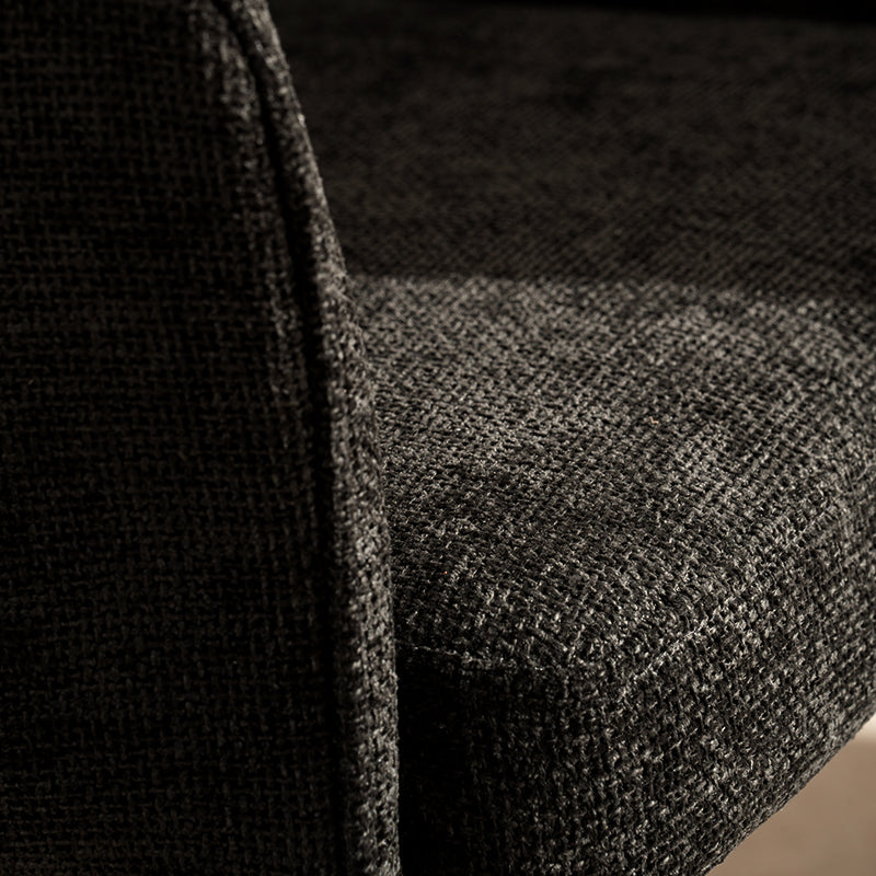 Fauteuil salle à manger Kaya [Lot de 2] [Tissu effet lin]