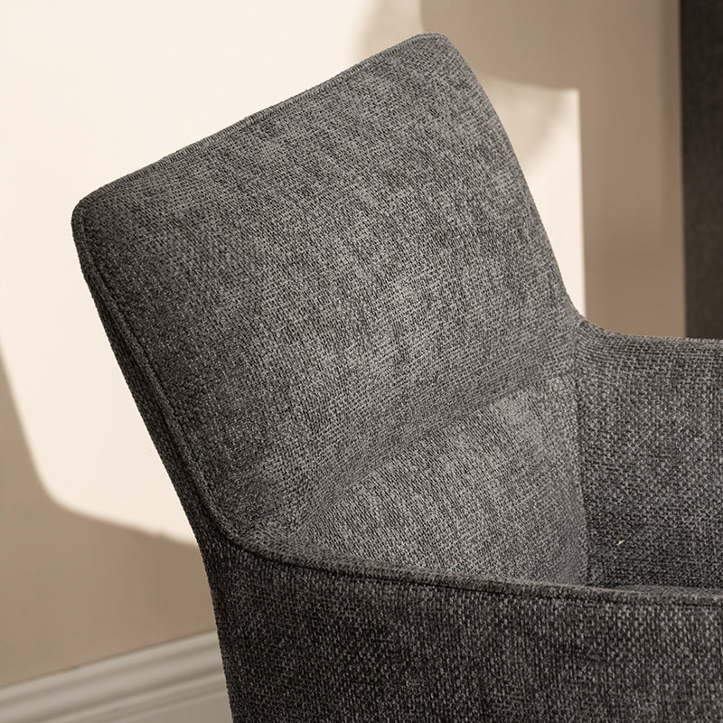 Fauteuil salle à manger Kaya [Lot de 2] [Tissu effet lin]