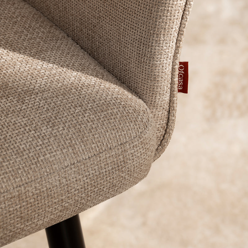 Fauteuil salle à manger Kaya [Lot de 2] [Tissu effet lin]