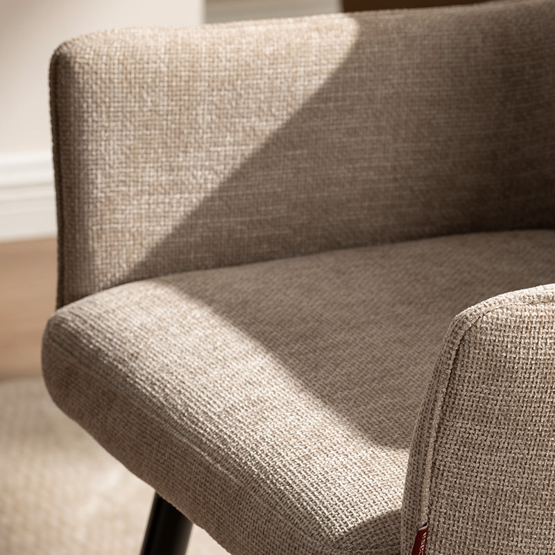 Fauteuil salle à manger Kaya [Lot de 2] [Tissu effet lin]