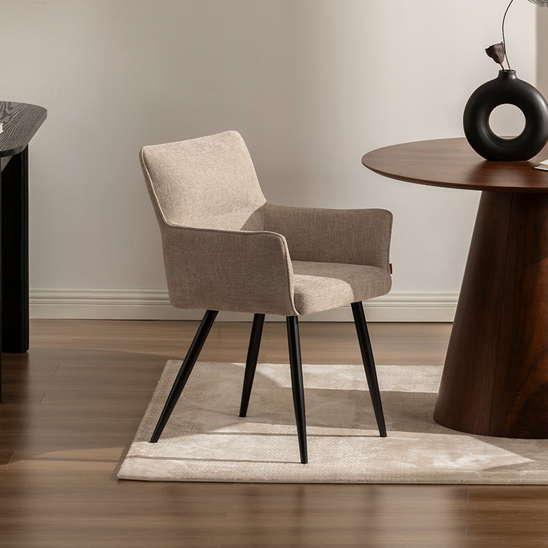 Fauteuil salle à manger Kaya [Lot de 2] [Tissu effet lin]