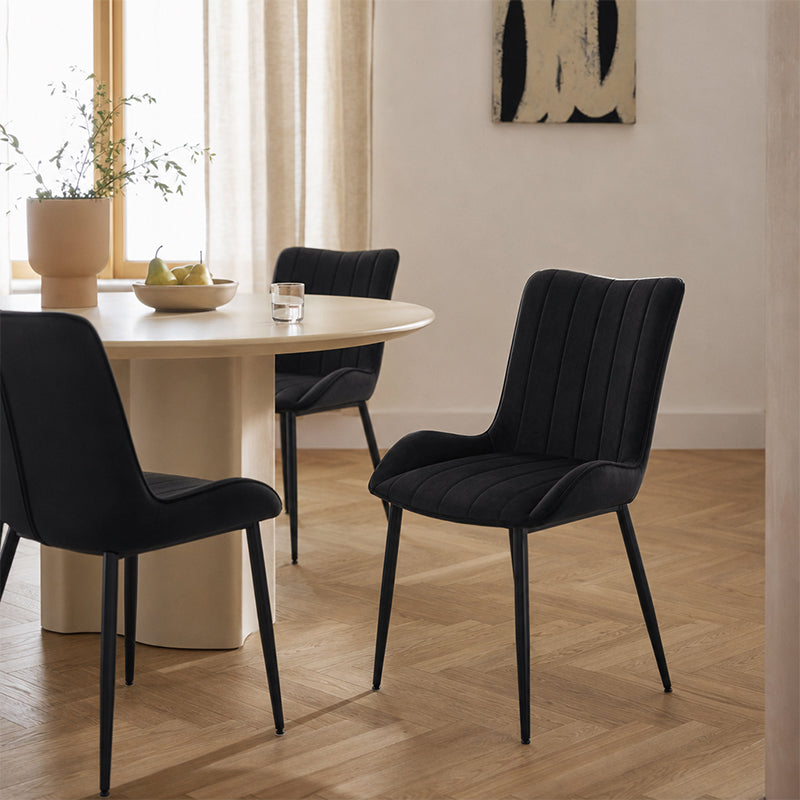 Chaise de Salle à Manger Edith [Lot de 2] [Velours]