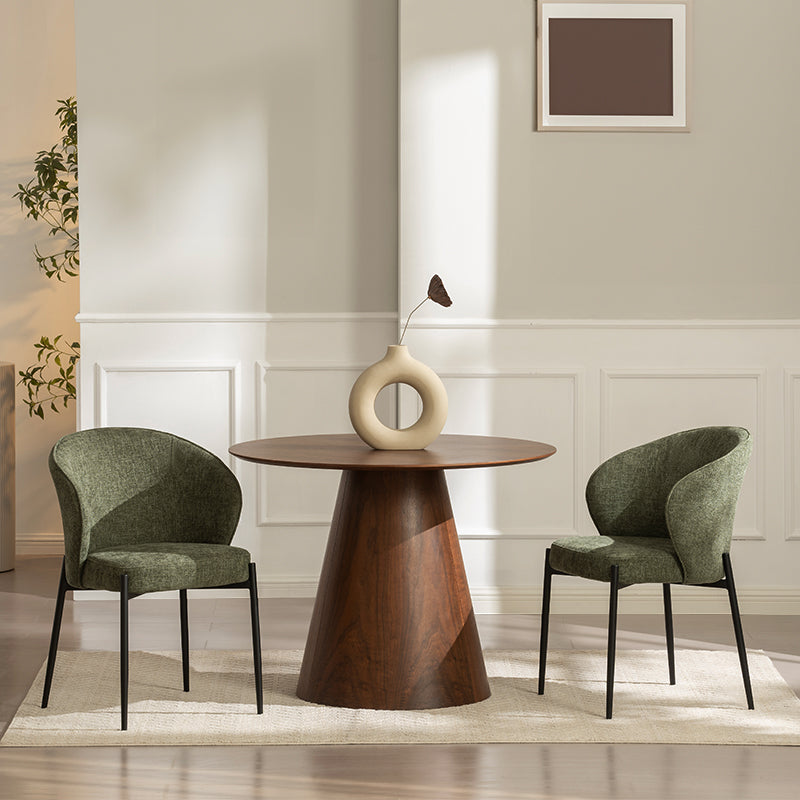 Fauteuil salle à manger Bard [Lot de 1] [Tissu effet lin]