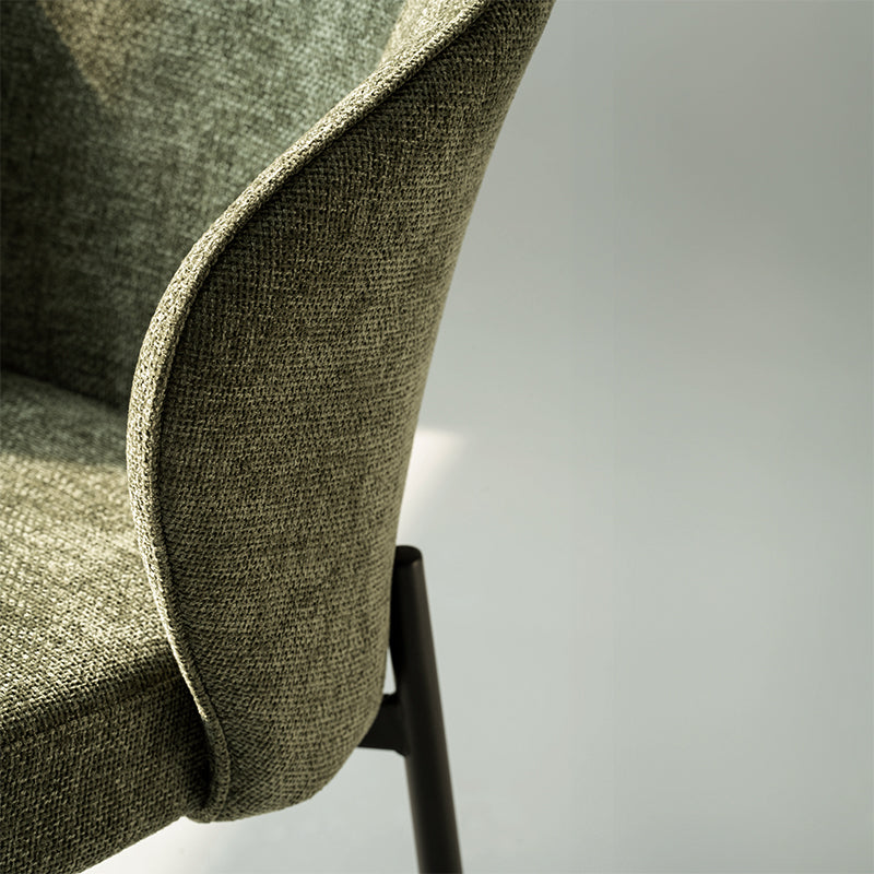 Fauteuil salle à manger Bard [Lot de 1] [Tissu effet lin]