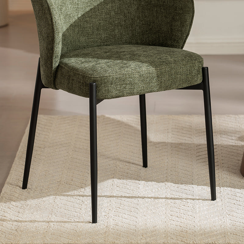 Fauteuil salle à manger Bard [Lot de 1] [Tissu effet lin]