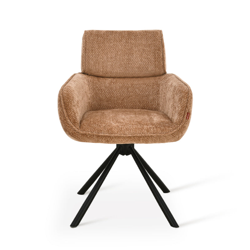 Fauteuil salle à manger pivotantes à 360° Elara [Lot de 2] [Chenille]