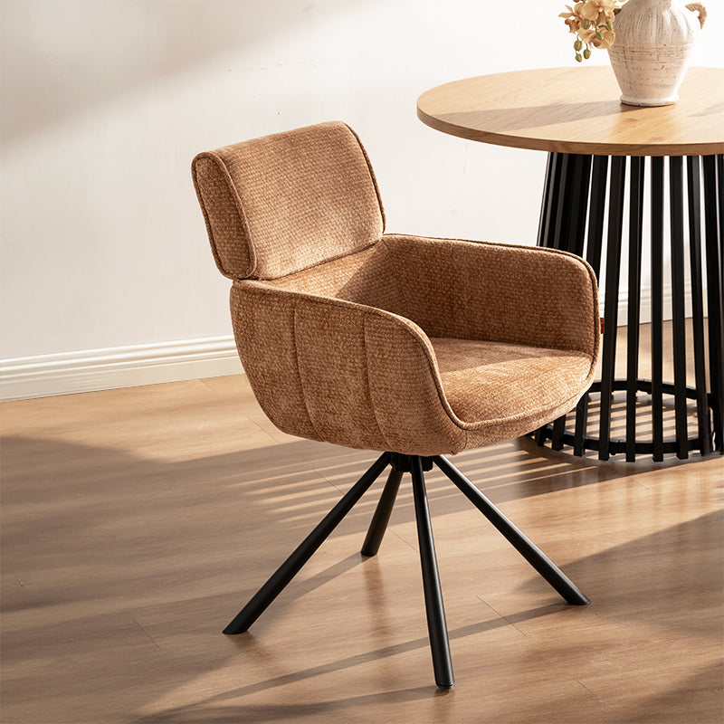 Fauteuil salle à manger pivotantes à 360° Elara [Lot de 2] [Chenille]