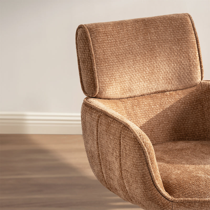 Fauteuil salle à manger pivotantes à 360° Elara [Lot de 2] [Chenille]