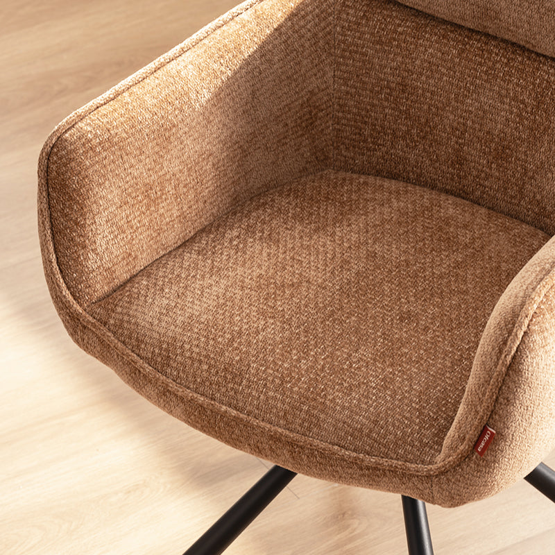 Fauteuil salle à manger pivotantes à 360° Elara [Lot de 2] [Chenille]
