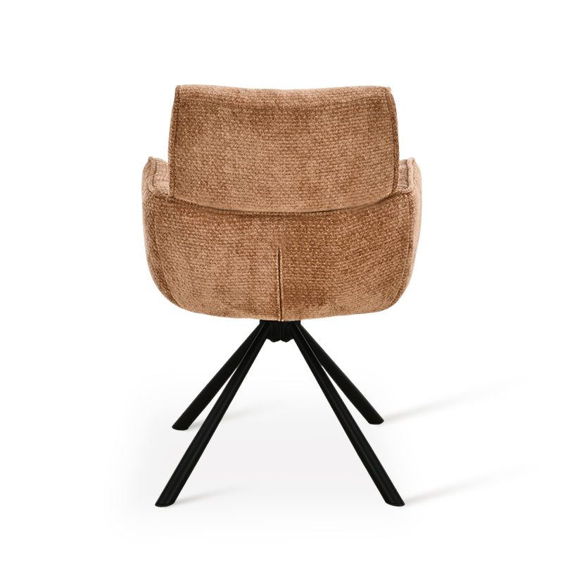 Fauteuil salle à manger pivotantes à 360° Elara [Lot de 2] [Chenille]