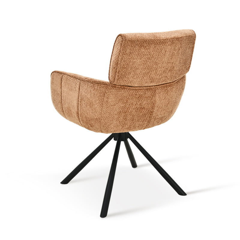 Fauteuil salle à manger pivotantes à 360° Elara [Lot de 2] [Chenille]