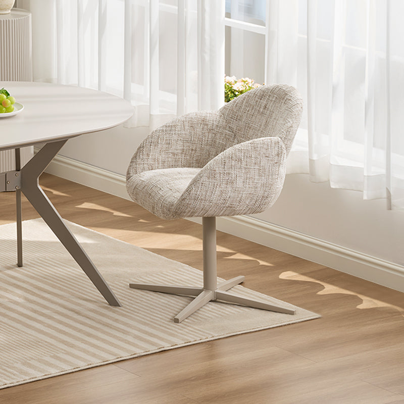 Fauteuil salle à manger pivotantes à 360° Niamh [Lot de 1] [Tissu en lin]
