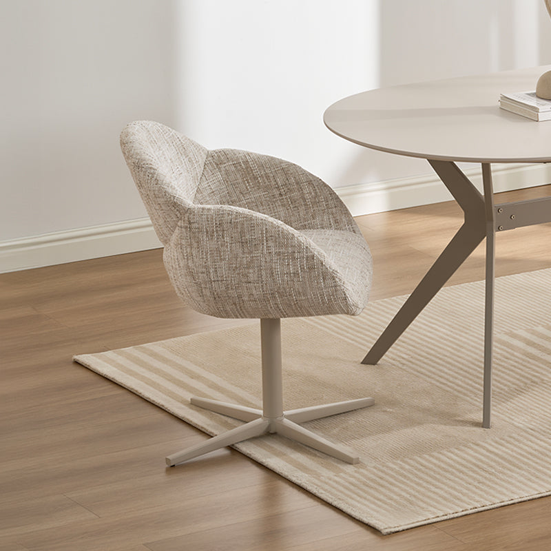 Fauteuil salle à manger pivotantes à 360° Niamh [Lot de 1] [Tissu en lin]