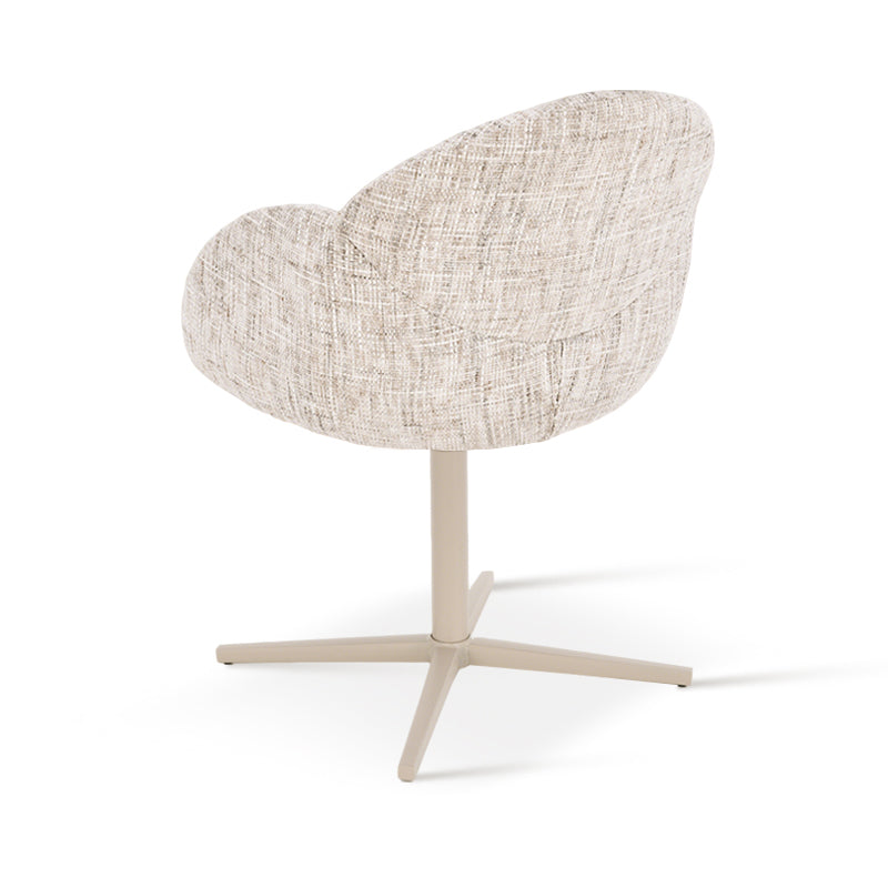 Fauteuil salle à manger pivotantes à 360° Niamh [Lot de 1] [Tissu en lin]