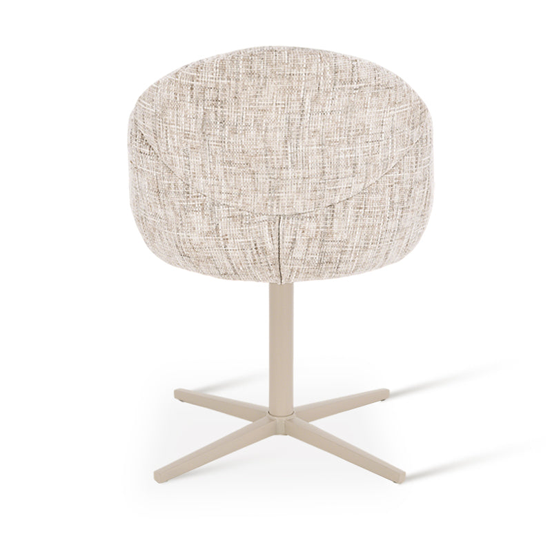 Fauteuil salle à manger pivotantes à 360° Niamh [Lot de 1] [Tissu en lin]