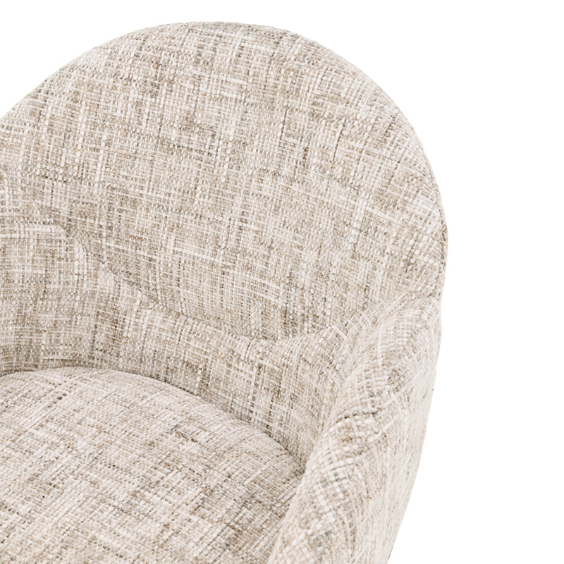 Fauteuil salle à manger pivotantes à 360° Niamh [Lot de 1] [Tissu en lin]