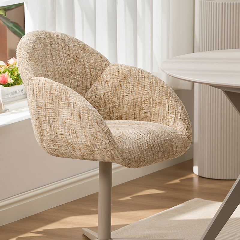 Fauteuil salle à manger pivotantes à 360° Niamh [Lot de 1] [Tissu en lin]