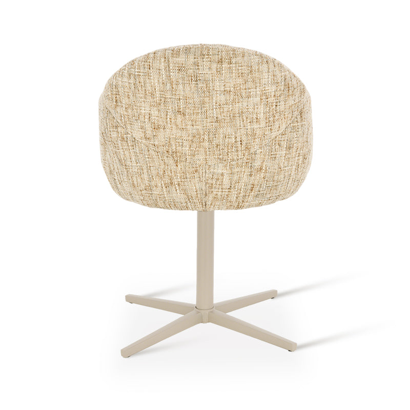 Fauteuil salle à manger pivotantes à 360° Niamh [Lot de 1] [Tissu en lin]