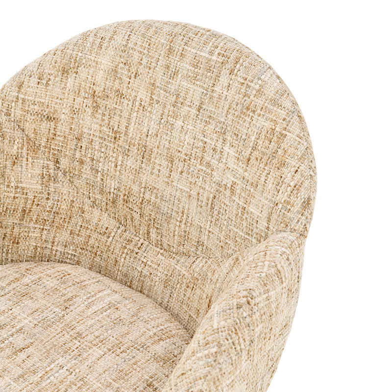 Fauteuil salle à manger pivotantes à 360° Niamh [Lot de 1] [Tissu en lin]