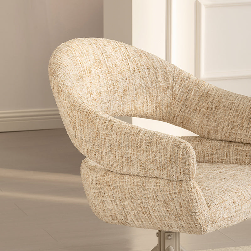 Fauteuil salle à manger pivotantes à 360° Briar Sleek [Lot de 1] [Tissu effet lin]