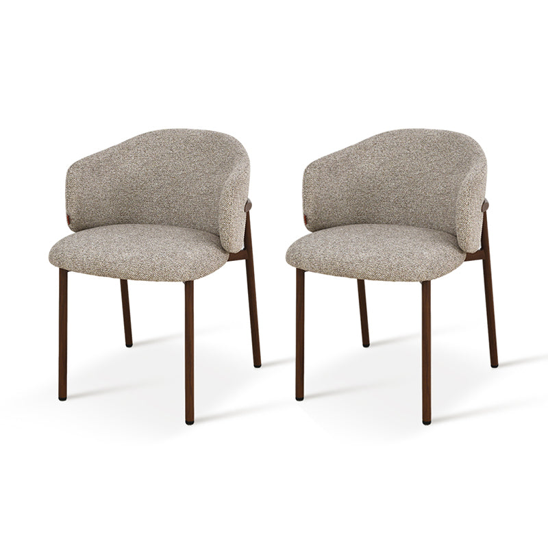 Chaise de salle à manger Valda [Lot de 2] [Tissu effet lin]