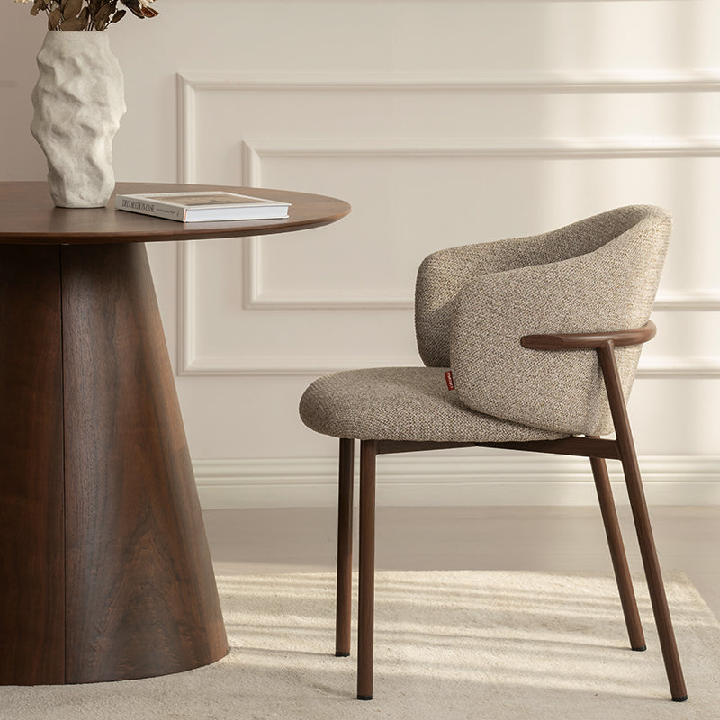 Chaise de salle à manger Valda [Lot de 2] [Tissu effet lin]