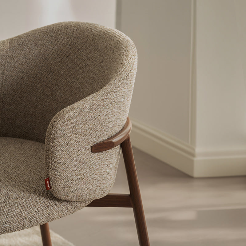 Chaise de salle à manger Valda [Lot de 2] [Tissu effet lin]