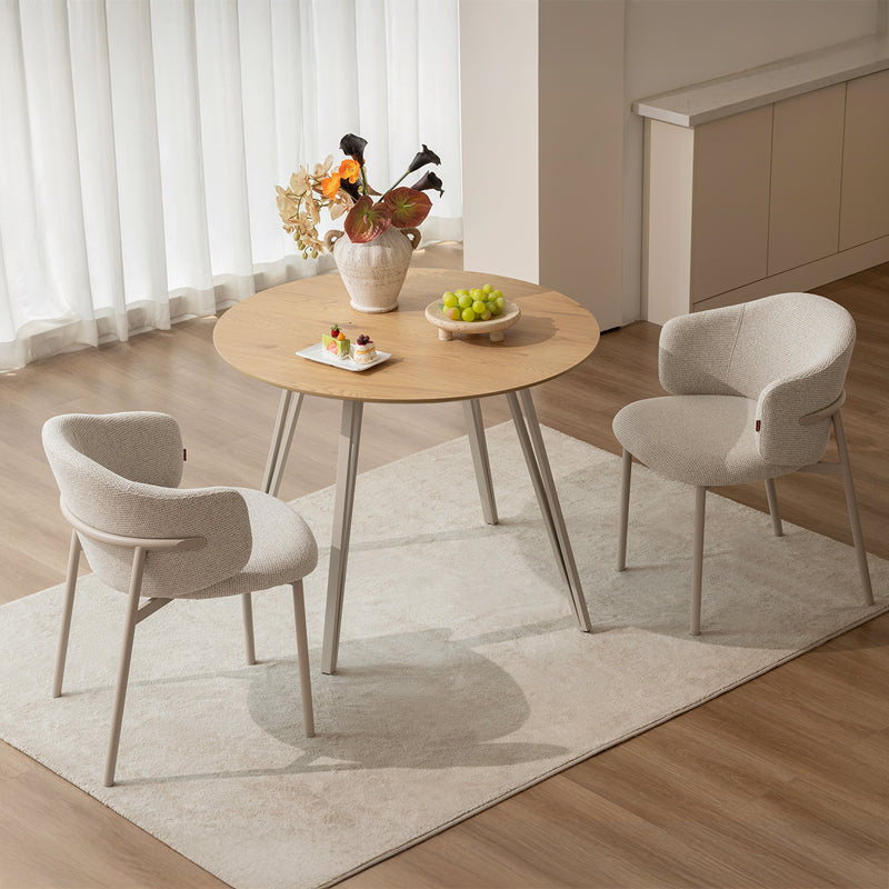 Chaise de salle à manger Valda [Lot de 2] [Tissu effet lin]