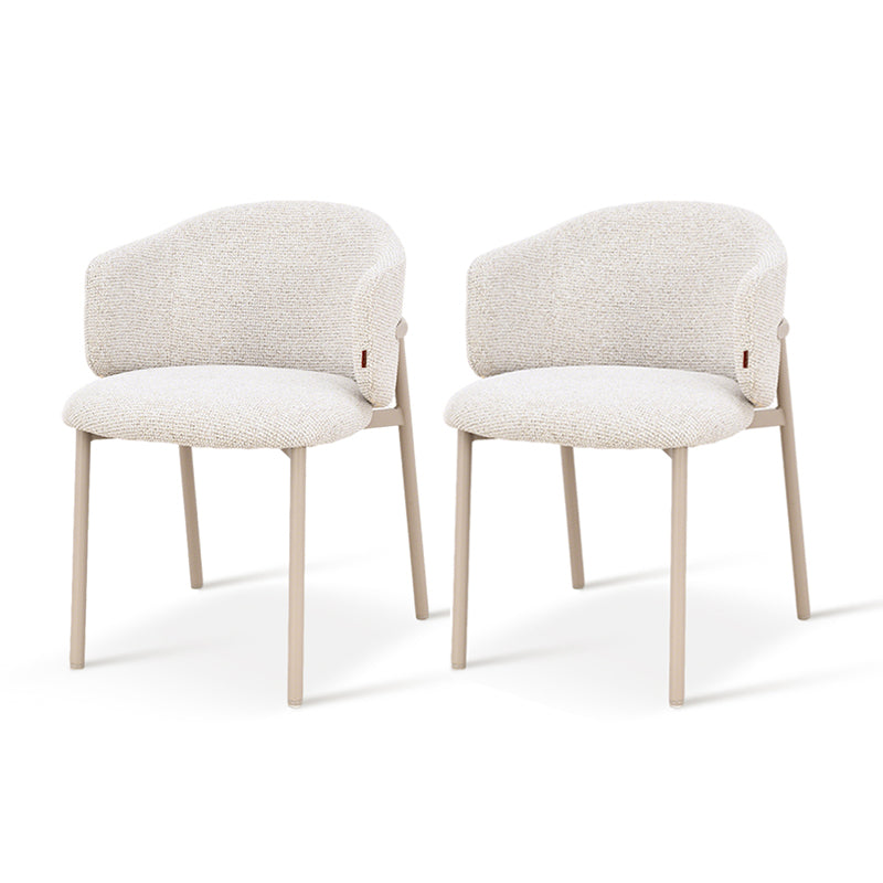 Chaise de salle à manger Valda [Lot de 2] [Tissu effet lin]