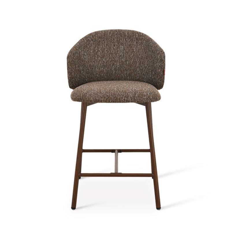 Tabouret de Bar Valda [Lot de 1] [Tissu effet lin] [65 cm]