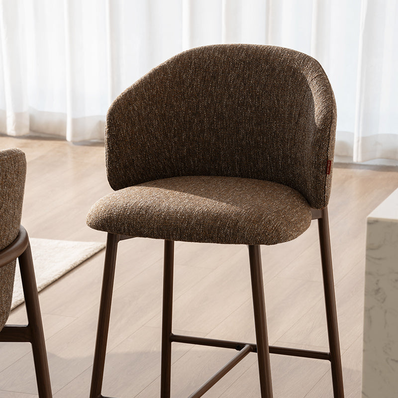 Tabouret de Bar Valda [Lot de 1] [Tissu effet lin] [65 cm]