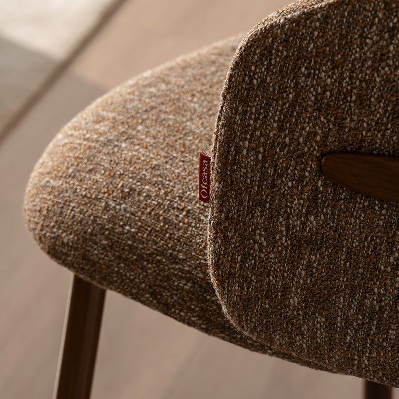 Tabouret de Bar Valda [Lot de 1] [Tissu effet lin] [65 cm]