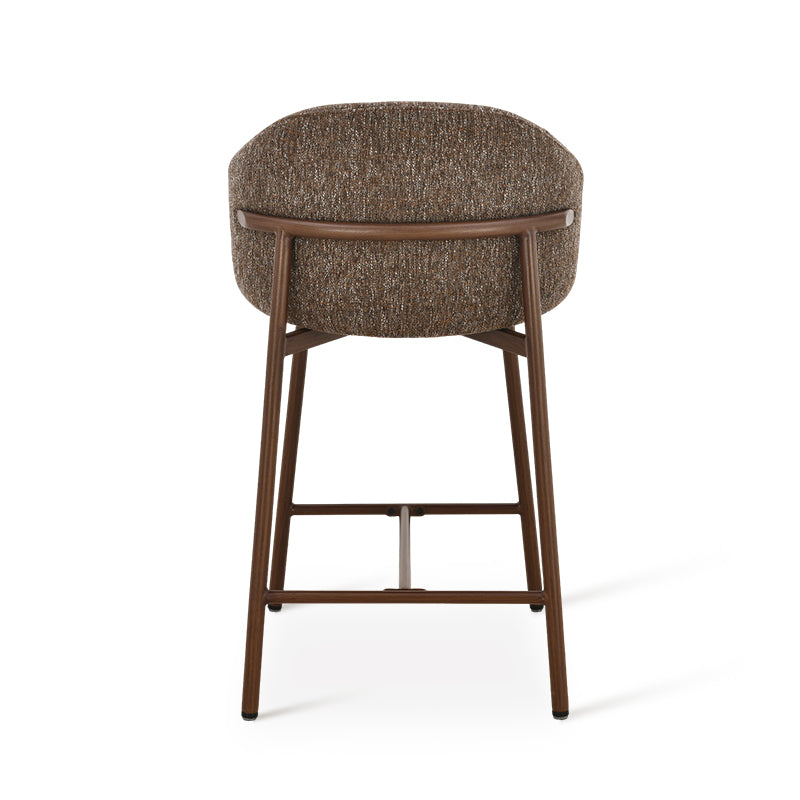 Tabouret de Bar Valda [Lot de 1] [Tissu effet lin] [65 cm]