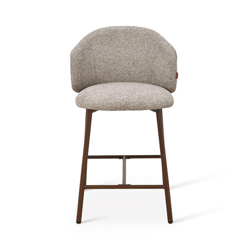 Tabouret de Bar Valda [Lot de 1] [Tissu effet lin] [65 cm]