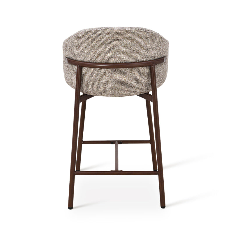 Tabouret de Bar Valda [Lot de 1] [Tissu effet lin] [65 cm]
