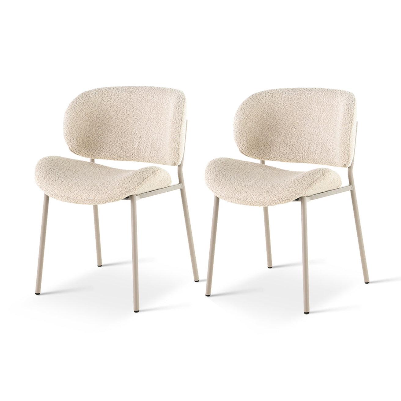 Sublimez votre espace repas avec les chaise de Salle à Manger Hadley en tissu bouclette d’OFCASA. Tissu bouclé doux, large dossier pour un bon maintien et pieds métalliques robustes — parfaites pour un intérieur britannique cosy et élégant.