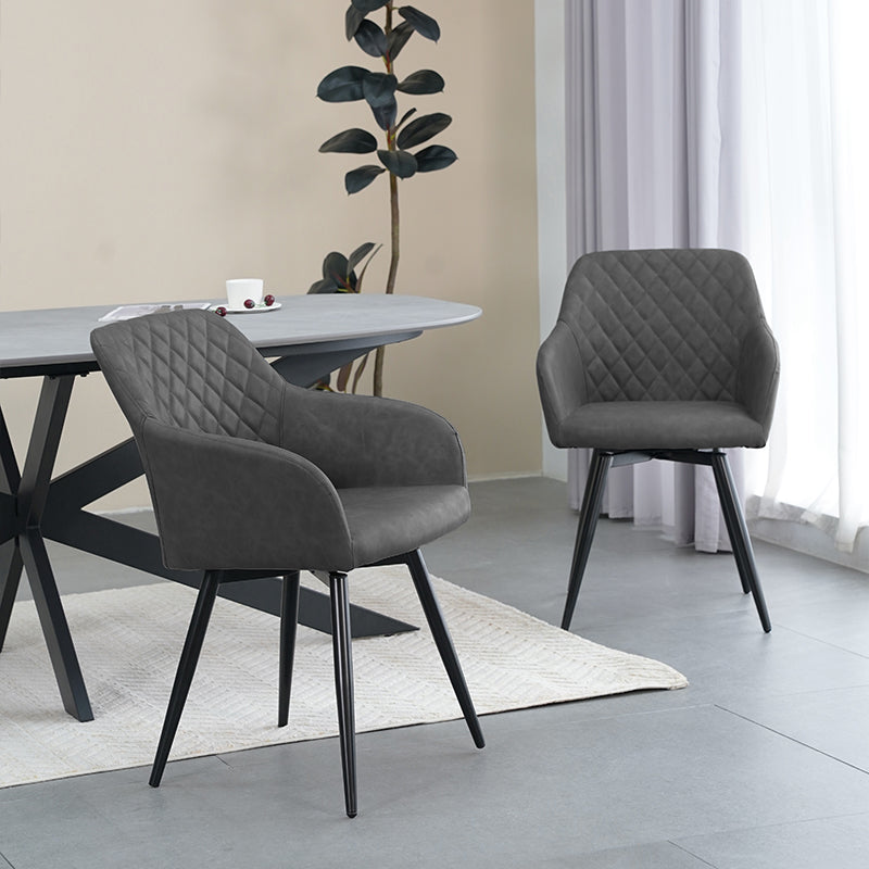 Découvrez les OFCASA fauteuil pivotants Frazer Diamond— similicuir douillet, rotation à 360°, et base métallique solide. Des chaises de salle à manger pivotantes élégantes et confortables, parfaites pour les intérieurs modernes au Royaume-Uni.