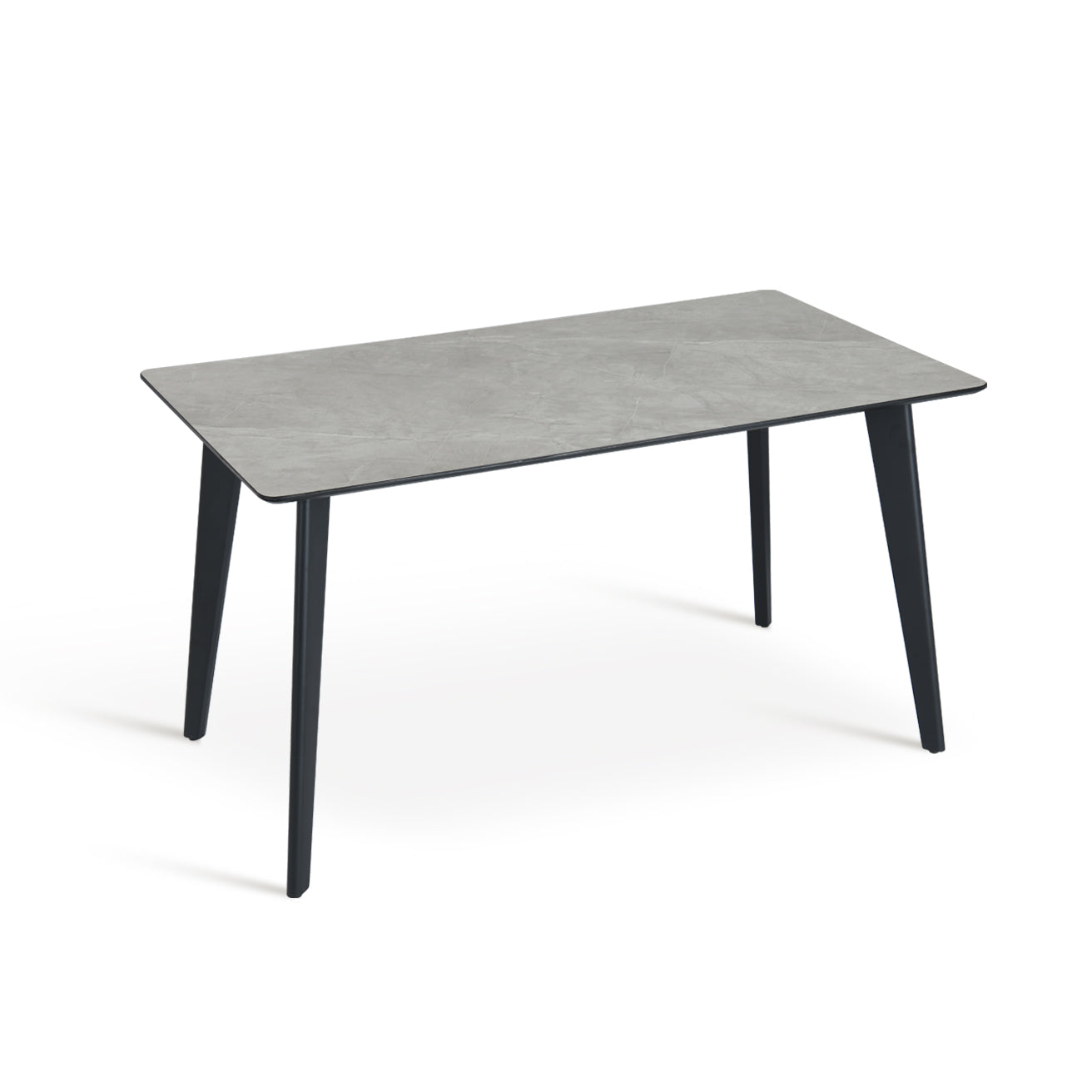 Découvrez la OFCASA table de salle à manger Valdez : gris Marbre 140 cm - plateau effet marbre, pieds en métal noir robustes et montage facile. Parfaite pour les espaces repas modernes au Royaume-Uni. 