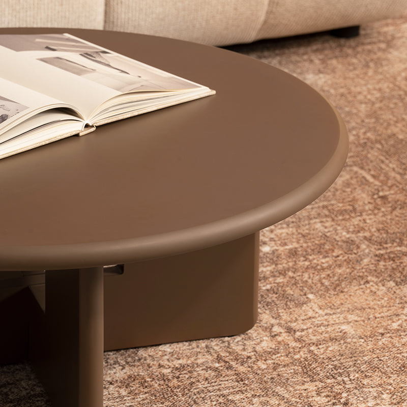 Ensemble de table basse ronde Aine Orin [Marron][Mat]