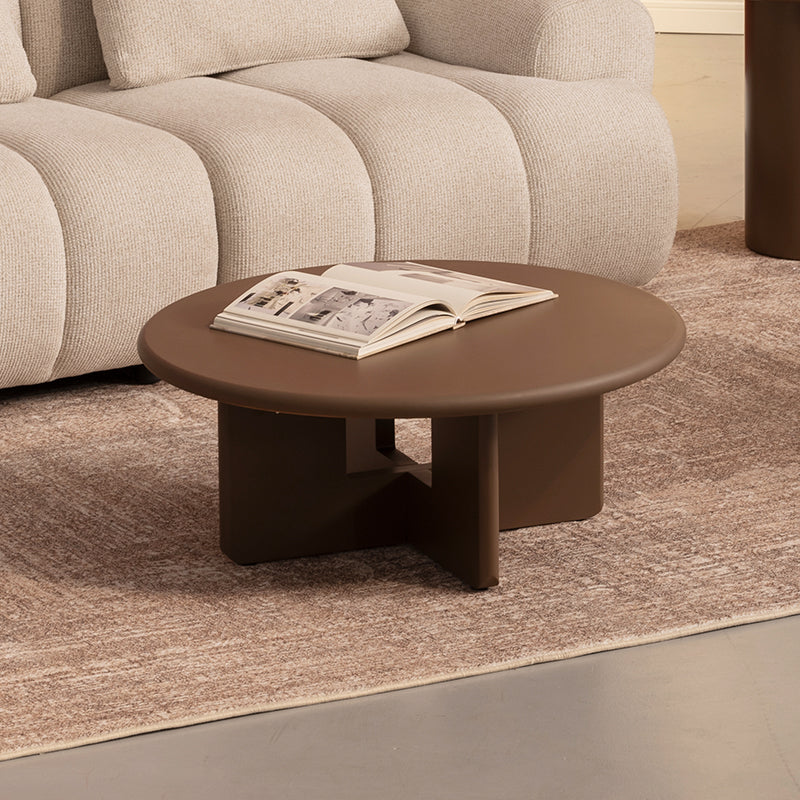 Ensemble de table basse ronde Aine Orin [Marron][Mat]