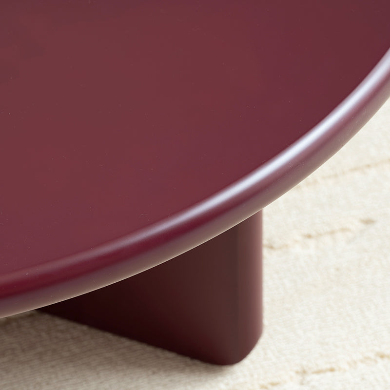 Ensemble table basse ronde Aine Chelsea [Rouge pourpre][Brillant et mat]